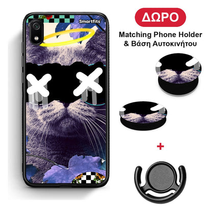 Cat Collage - Xiaomi Redmi 7A θήκη + Δώρο Phone Holder & Βάση Αυτοκινήτου