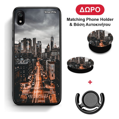 City Lights - Xiaomi Redmi 7A θήκη + Δώρο Phone Holder & Βάση Αυτοκινήτου
