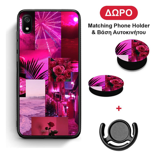 Collage Red Roses - Xiaomi Redmi 7A θήκη + Δώρο Phone Holder & Βάση Αυτοκινήτου