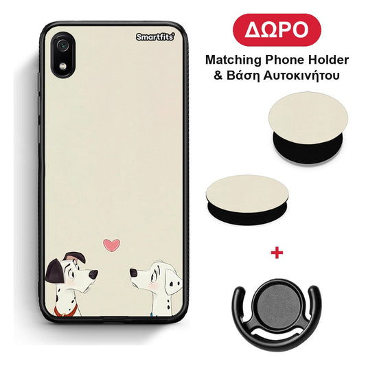 Dalmatians Love - Xiaomi Redmi 7A θήκη + Δώρο Phone Holder & Βάση Αυτοκινήτου