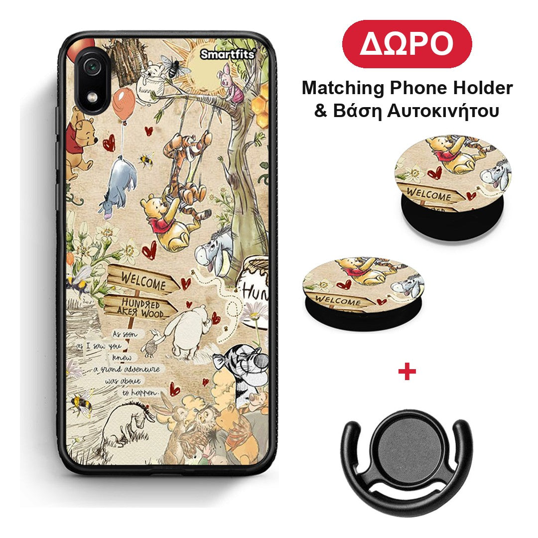 Happy Friends - Xiaomi Redmi 7A θήκη + Δώρο Phone Holder & Βάση Αυτοκινήτου