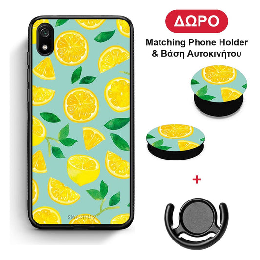 Lemons - Xiaomi Redmi 7A θήκη + Δώρο Phone Holder & Βάση Αυτοκινήτου