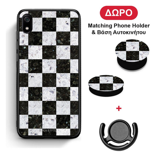 Marble Square Geometric - Xiaomi Redmi 7A θήκη + Δώρο Phone Holder & Βάση Αυτοκινήτου