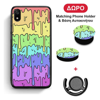 Melting Rainbow - Xiaomi Redmi 7A θήκη + Δώρο Phone Holder & Βάση Αυτοκινήτου
