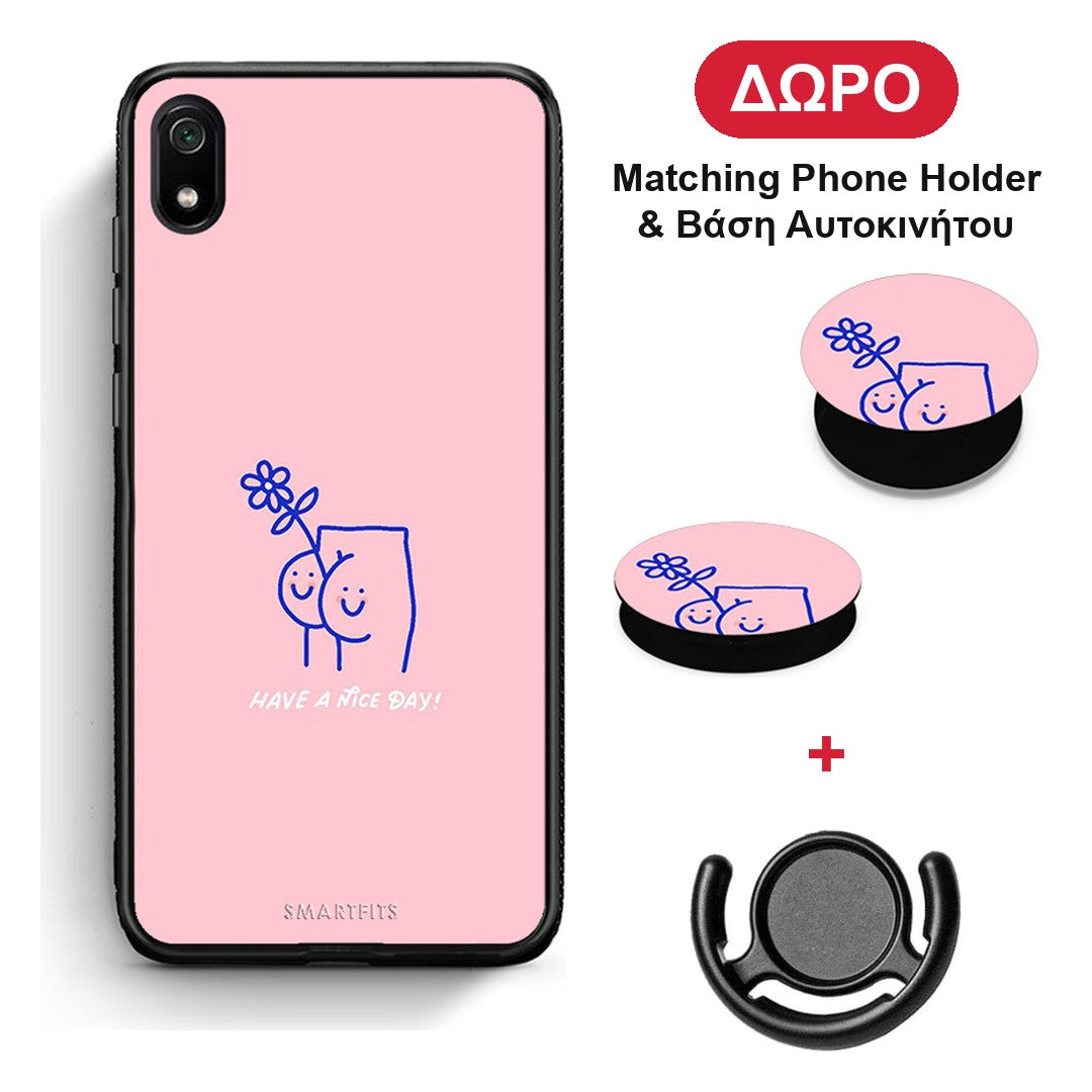 Nice Day - Xiaomi Redmi 7A θήκη + Δώρο Phone Holder & Βάση Αυτοκινήτου