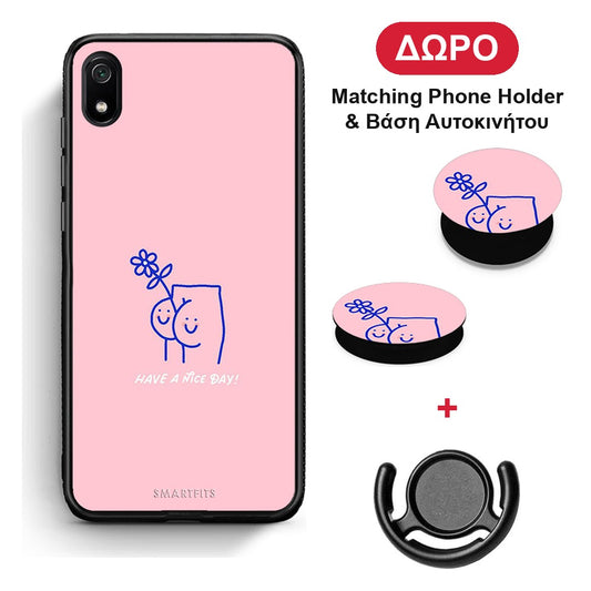 Nice Day - Xiaomi Redmi 7A θήκη + Δώρο Phone Holder & Βάση Αυτοκινήτου