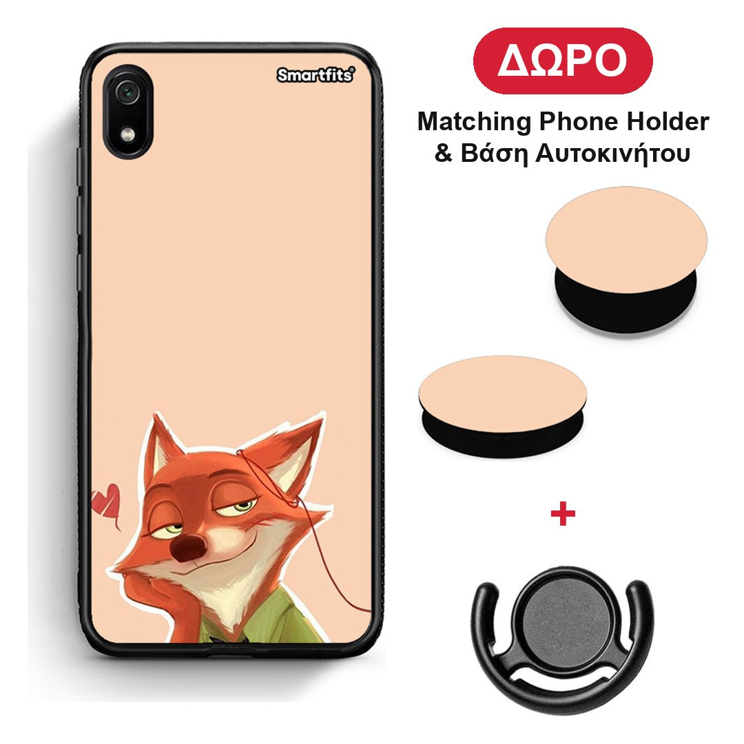 Nick Wilde And Judy Hopps Love 1 - Xiaomi Redmi 7A θήκη + Δώρο Phone Holder & Βάση Αυτοκινήτου
