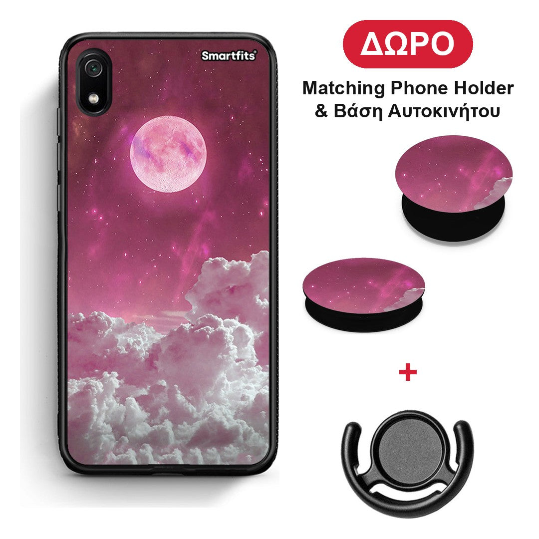 Pink Moon - Xiaomi Redmi 7A θήκη + Δώρο Phone Holder & Βάση Αυτοκινήτου