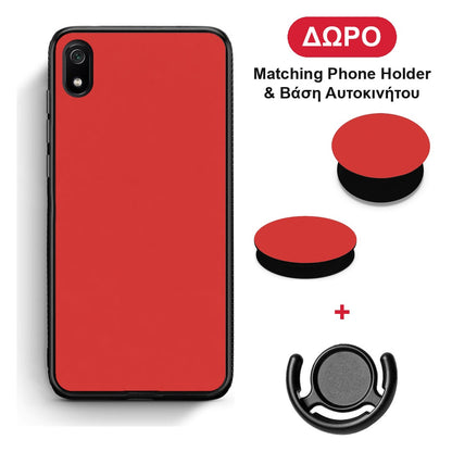Poppy Red - Xiaomi Redmi 7A θήκη + Δώρο Phone Holder & Βάση Αυτοκινήτου