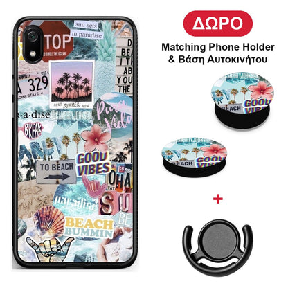 Summer Vibes - Xiaomi Redmi 7A θήκη + Δώρο Phone Holder & Βάση Αυτοκινήτου