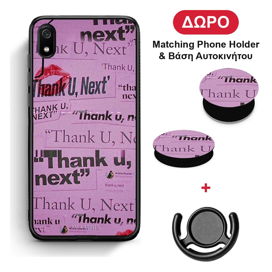 Thank You Next - Xiaomi Redmi 7A θήκη + Δώρο Phone Holder & Βάση Αυτοκινήτου
