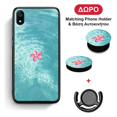 Water Flower - Xiaomi Redmi 7A θήκη + Δώρο Phone Holder & Βάση Αυτοκινήτου
