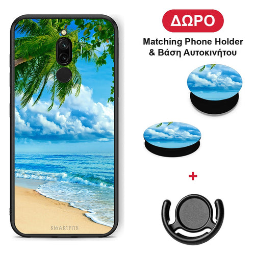 Beautiful Beach - Xiaomi Redmi 8 θήκη + Δώρο Phone Holder & Βάση Αυτοκινήτου