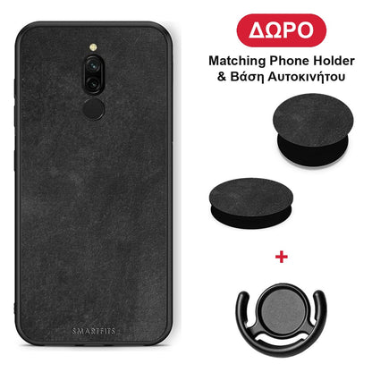 Color Black Slate - Xiaomi Redmi 8 θήκη + Δώρο Phone Holder & Βάση Αυτοκινήτου