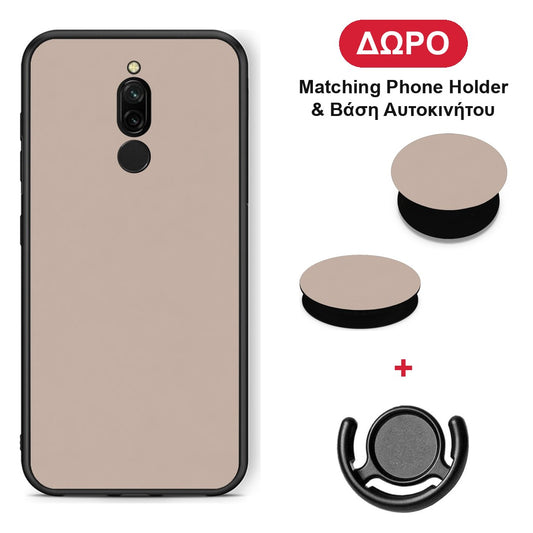 Blush Beige - Xiaomi Redmi 8 θήκη + Δώρο Phone Holder & Βάση Αυτοκινήτου