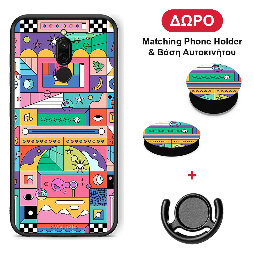 Bubbles Soap - Xiaomi Redmi 8 θήκη + Δώρο Phone Holder & Βάση Αυτοκινήτου