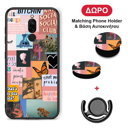 Collage Bitchin - Xiaomi Redmi 8 θήκη + Δώρο Phone Holder & Βάση Αυτοκινήτου