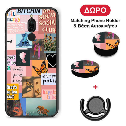Collage Bitchin - Xiaomi Redmi 8 θήκη + Δώρο Phone Holder & Βάση Αυτοκινήτου