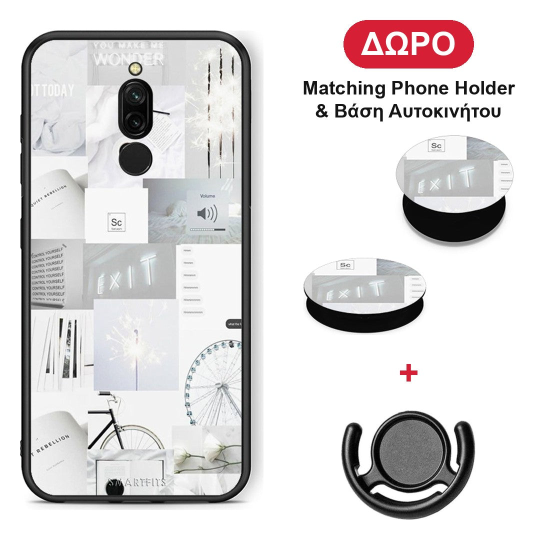 Collage Make Me Wonder - Xiaomi Redmi 8 θήκη + Δώρο Phone Holder & Βάση Αυτοκινήτου