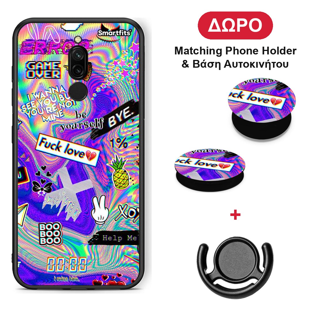Game Over - Xiaomi Redmi 8 θήκη + Δώρο Phone Holder & Βάση Αυτοκινήτου