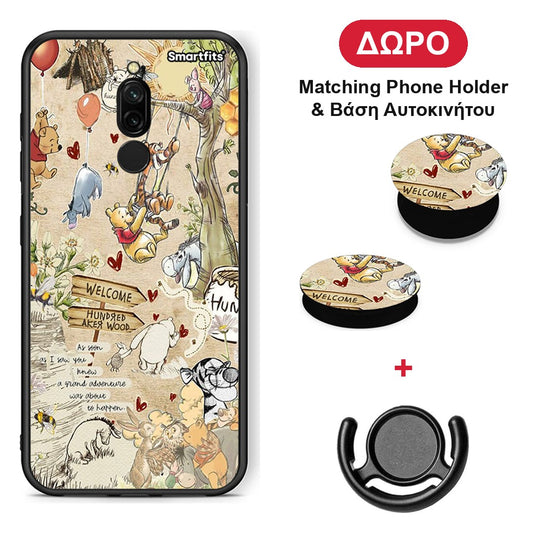 Happy Friends - Xiaomi Redmi 8 θήκη + Δώρο Phone Holder & Βάση Αυτοκινήτου