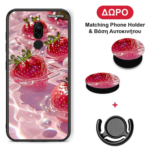 Juicy Strawberries - Xiaomi Redmi 8 θήκη + Δώρο Phone Holder & Βάση Αυτοκινήτου