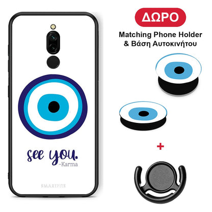Karma Says - Xiaomi Redmi 8 θήκη + Δώρο Phone Holder & Βάση Αυτοκινήτου