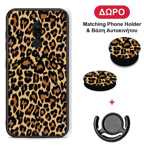 Animal Leopard - Xiaomi Redmi 8 θήκη + Δώρο Phone Holder & Βάση Αυτοκινήτου
