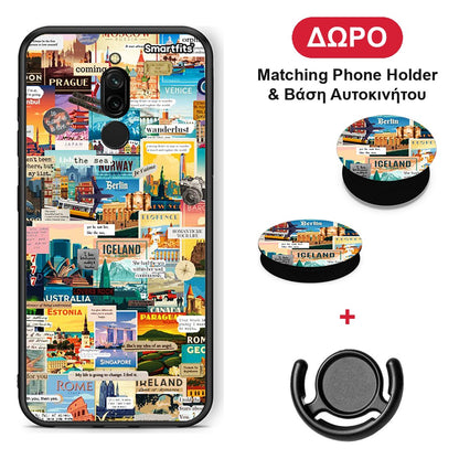 Live To Travel - Xiaomi Redmi 8 θήκη + Δώρο Phone Holder & Βάση Αυτοκινήτου