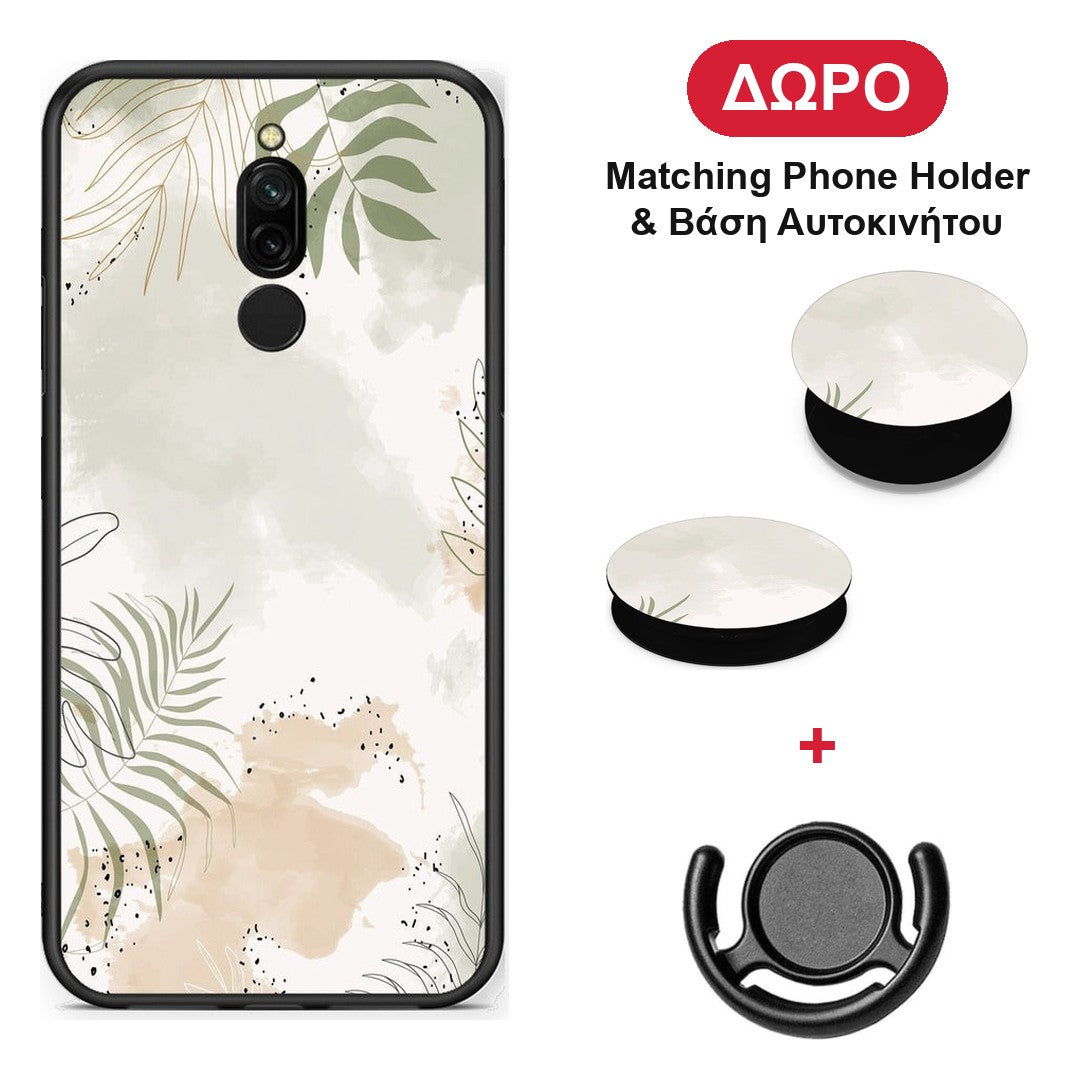 Nude Plants - Xiaomi Redmi 8 θήκη + Δώρο Phone Holder & Βάση Αυτοκινήτου