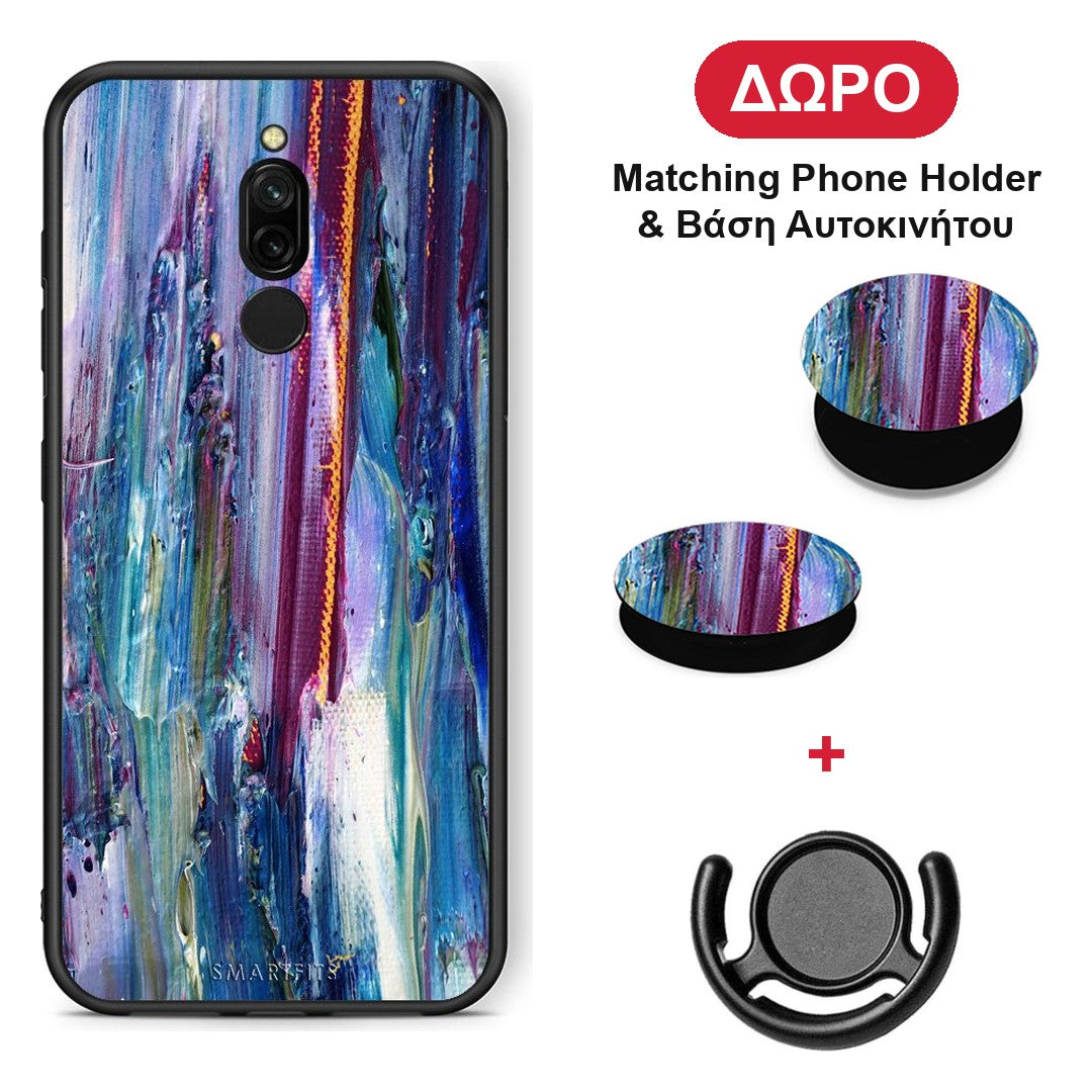 Paint Winter - Xiaomi Redmi 8 θήκη + Δώρο Phone Holder & Βάση Αυτοκινήτου