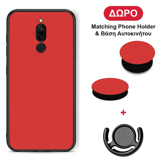 Poppy Red - Xiaomi Redmi 8 θήκη + Δώρο Phone Holder & Βάση Αυτοκινήτου