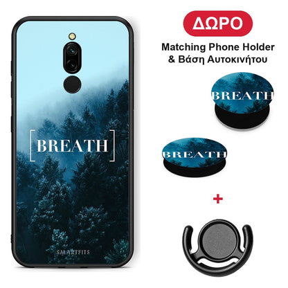 Quote Breath - Xiaomi Redmi 8 θήκη + Δώρο Phone Holder & Βάση Αυτοκινήτου