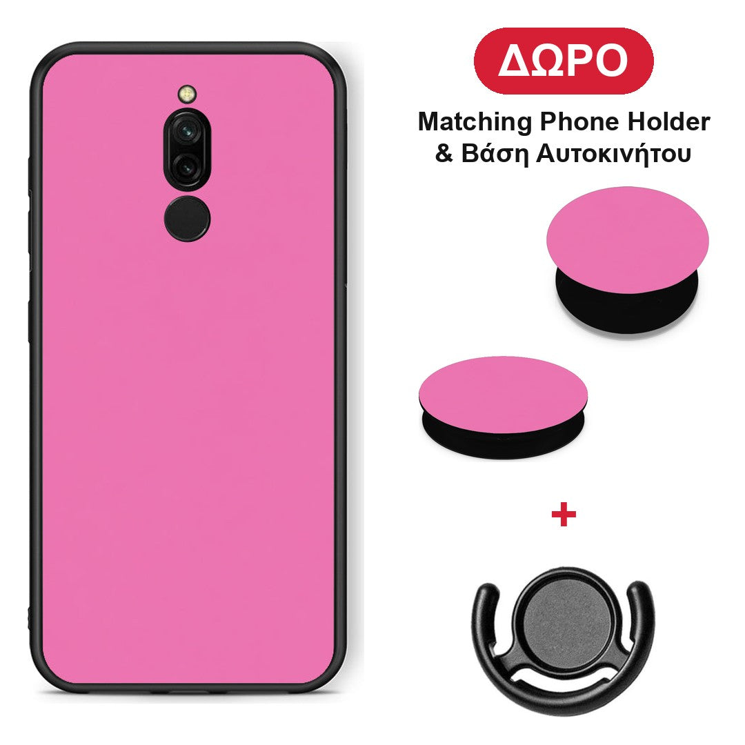 Rose Pink - Xiaomi Redmi 8 θήκη + Δώρο Phone Holder & Βάση Αυτοκινήτου