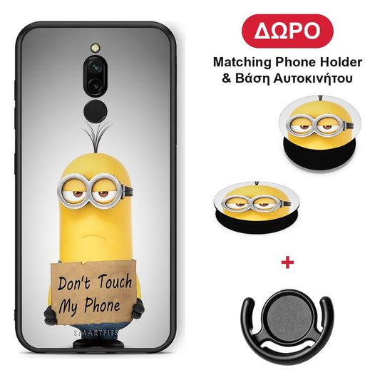 Text Minion - Xiaomi Redmi 8 θήκη + Δώρο Phone Holder & Βάση Αυτοκινήτου