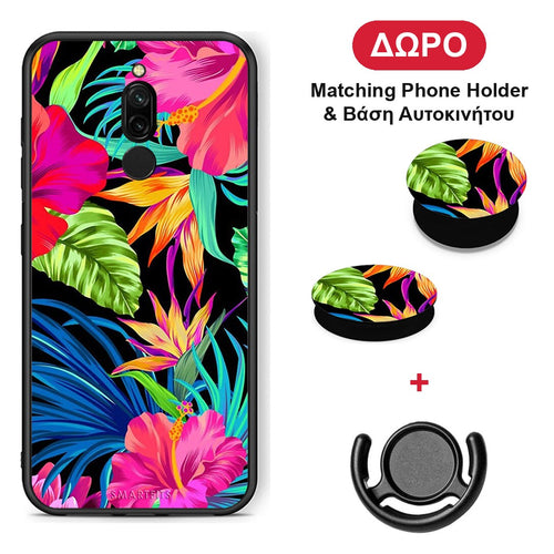 Tropical Flowers - Xiaomi Redmi 8 θήκη + Δώρο Phone Holder & Βάση Αυτοκινήτου