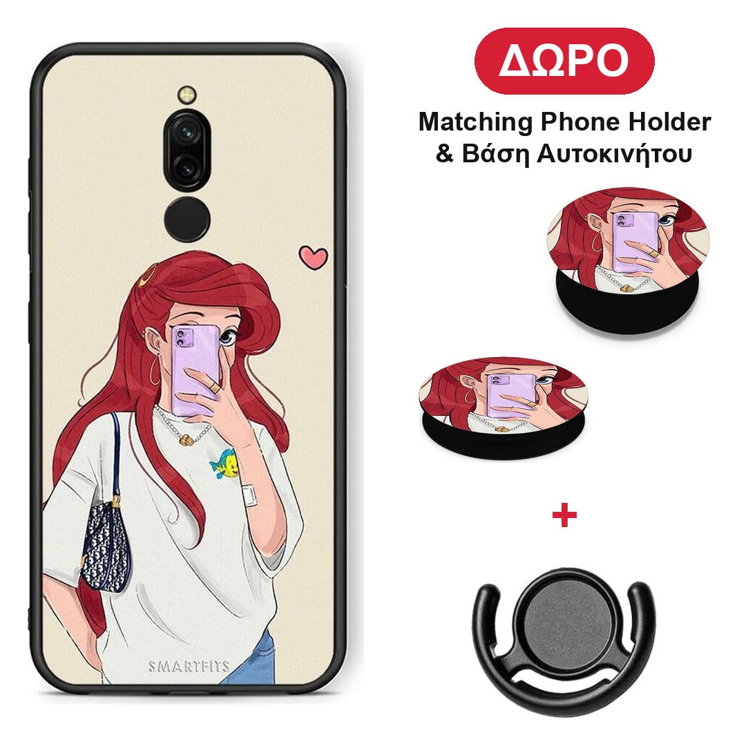 Walking Mermaid - Xiaomi Redmi 8 θήκη + Δώρο Phone Holder & Βάση Αυτοκινήτου