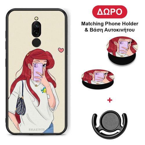 Walking Mermaid - Xiaomi Redmi 8 θήκη + Δώρο Phone Holder & Βάση Αυτοκινήτου