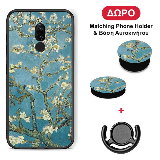White Blossoms - Xiaomi Redmi 8 θήκη + Δώρο Phone Holder & Βάση Αυτοκινήτου