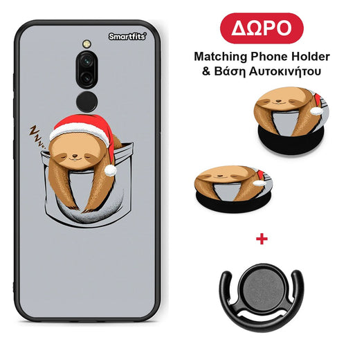 Xmas Zzzz - Xiaomi Redmi 8 θήκη + Δώρο Phone Holder & Βάση Αυτοκινήτου