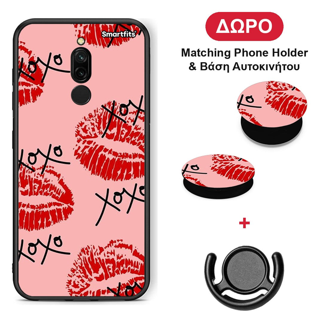 XOXO Lips - Xiaomi Redmi 8 θήκη + Δώρο Phone Holder & Βάση Αυτοκινήτου