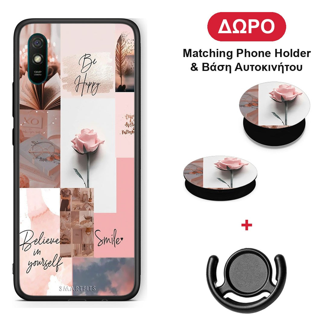 Aesthetic Collage - Xiaomi Redmi 9A / 9AT θήκη + Δώρο Phone Holder & Βάση Αυτοκινήτου