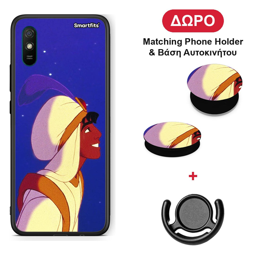 Alladin And Jasmine Love 1 - Xiaomi Redmi 9A / 9AT θήκη + Δώρο Phone Holder & Βάση Αυτοκινήτου