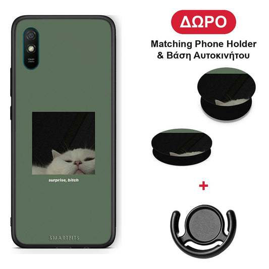 Bitch Surprise - Xiaomi Redmi 9A / 9AT θήκη + Δώρο Phone Holder & Βάση Αυτοκινήτου