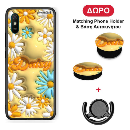 Bubble Daisies - Xiaomi Redmi 9A / 9AT θήκη + Δώρο Phone Holder & Βάση Αυτοκινήτου