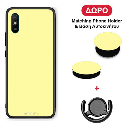 Butter Yellow - Xiaomi Redmi 9A / 9AT θήκη + Δώρο Phone Holder & Βάση Αυτοκινήτου