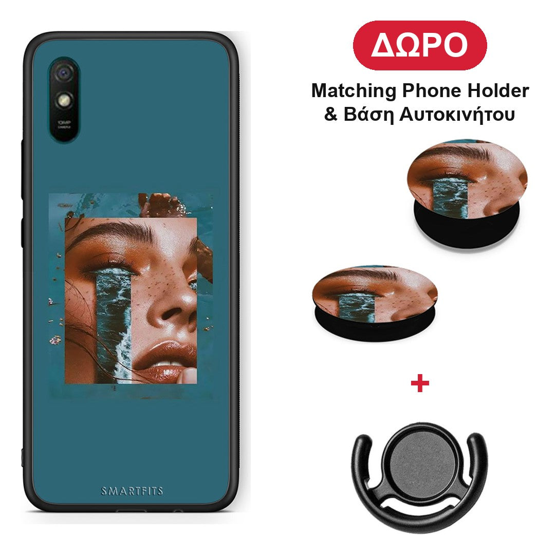 Cry An Ocean - Xiaomi Redmi 9A / 9AT θήκη + Δώρο Phone Holder & Βάση Αυτοκινήτου