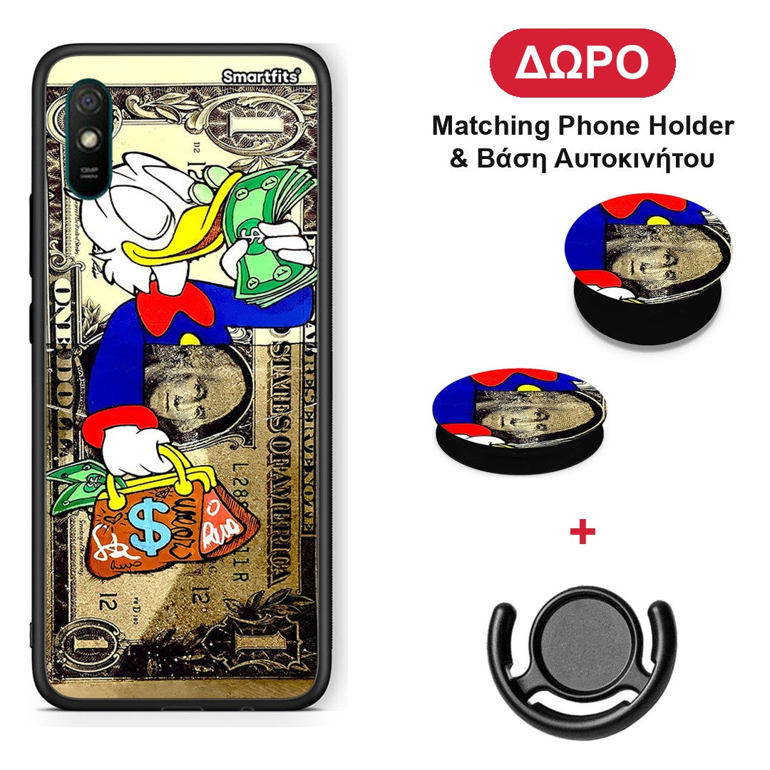 Duck Money - Xiaomi Redmi 9A / 9AT θήκη + Δώρο Phone Holder & Βάση Αυτοκινήτου