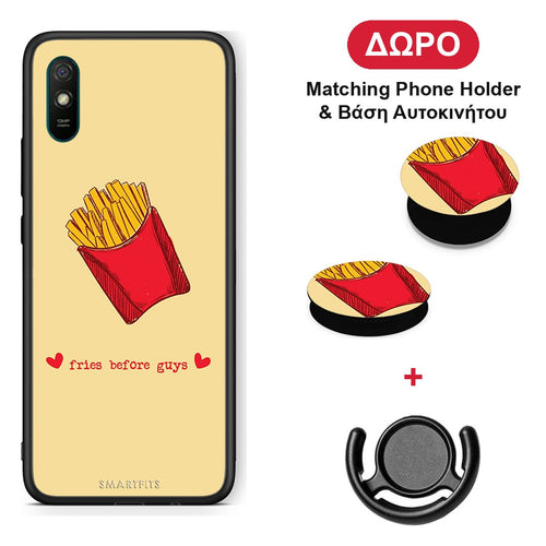 Fries Before Guys - Xiaomi Redmi 9A / 9AT θήκη + Δώρο Phone Holder & Βάση Αυτοκινήτου