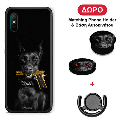 Golden Gun - Xiaomi Redmi 9A / 9AT θήκη + Δώρο Phone Holder & Βάση Αυτοκινήτου